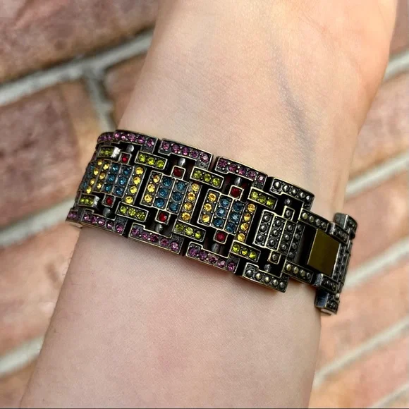 Heidi Daus Art Deco Swarovski Crystal Watch